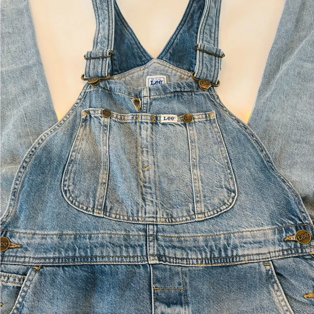 Lee Light Blue Denim Bib Overalls - Picture 3 of 4